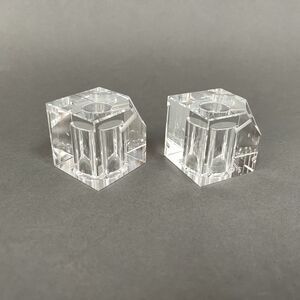 Oleg Cassini Salt and Pepper Shakers Glass without stoppers